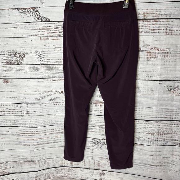 Athleta Midtown Ankle Pant Purple Flip Cuff Hem Travel Athleisure Women's 0 - Picture 2 of 4